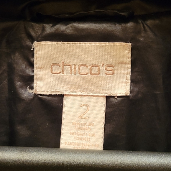 Chico's Black Quilted Jacket - Picture 15 of 16